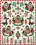 Charming Folk Art Christmas Figures Rug