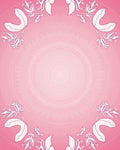 Delicate Pink Floral Vines Mandala Rug