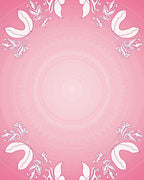 Delicate Pink Floral Vines Mandala Rug
