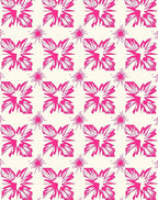 Vibrant Hot Pink Star Burst Rug