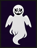 Spooky Ghost Halloween Purple Background Rug