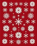 Crimson Cream Snowflake Collection Rug
