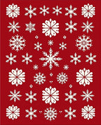 Crimson Cream Snowflake Collection Rug