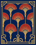 Crimson and Gold Egyptian Fan Rug