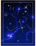 Cosmic Electric Blue Starry Night Rug