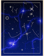 Cosmic Electric Blue Starry Night Rug