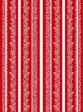 Vertical Red White Interlocking Straps Rug