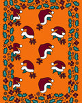 Festive Santa Hats Holly Border Rug