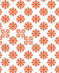Vibrant Orange Snowflake Repeat Graphic Rug