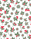 Red Berry Festive Sprig Collage Rug