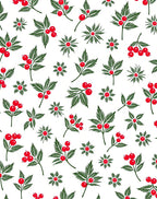 Red Berry Festive Sprig Collage Rug