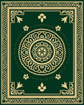 Emerald Green Ornamental Mandala Rug