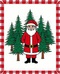 Rustic Red Buffalo Plaid Santa Forest Rug