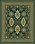 Classic Ivory Floral Medallion Border Rug