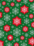 Red White Snowflake Scatter Rug