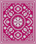 Rich Crimson Snowflake Mandala Rug