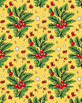 Golden Yellow Berry Branch Repeating Rug