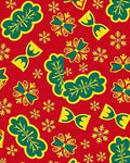 Christmas Red Teal Yellow Elements Rug