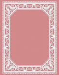 Ornate Rose Lace Medallion Border Rug