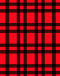 Classic Red Black Plaid Square Rug