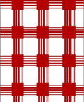 Crimson Multi-Stripe Checkered Rug