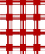 Crimson Multi-Stripe Checkered Rug