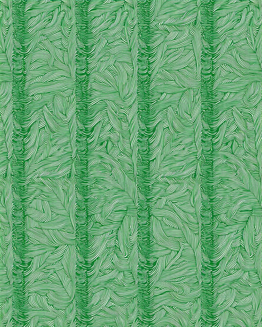 Vibrant Emerald Wavy Stripe Texture Rug