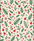 Holiday Evergreen Berry Orb Stars Rug