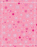 Pink Snowflake Medallion Scatter Rug