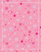 Pink Snowflake Medallion Scatter Rug