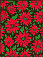 Bold Red Floral Garden Rug