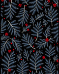 Festive Red Berries Pine Branches Rug