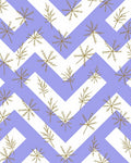 Soft Lavender Leaf Chevron Rug