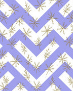 Soft Lavender Leaf Chevron Rug