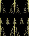 Yellow Pine Forest Silhouette Rug
