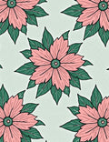 Floral Bloom Petal Green Leaf Rug