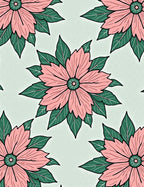 Floral Bloom Petal Green Leaf Rug