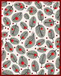 Festive Red Berry Pine Needle Rug
