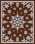 Winter White Snowflake Baroque Rug