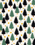 Woodland Forest Trees Yellow Dots Rug