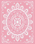 Sweet Pink Mandala Starburst Rug