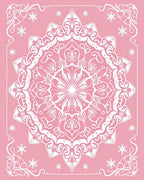 Sweet Pink Mandala Starburst Rug