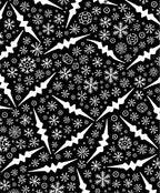 Winter White Snowflake Icicle Collage Rug