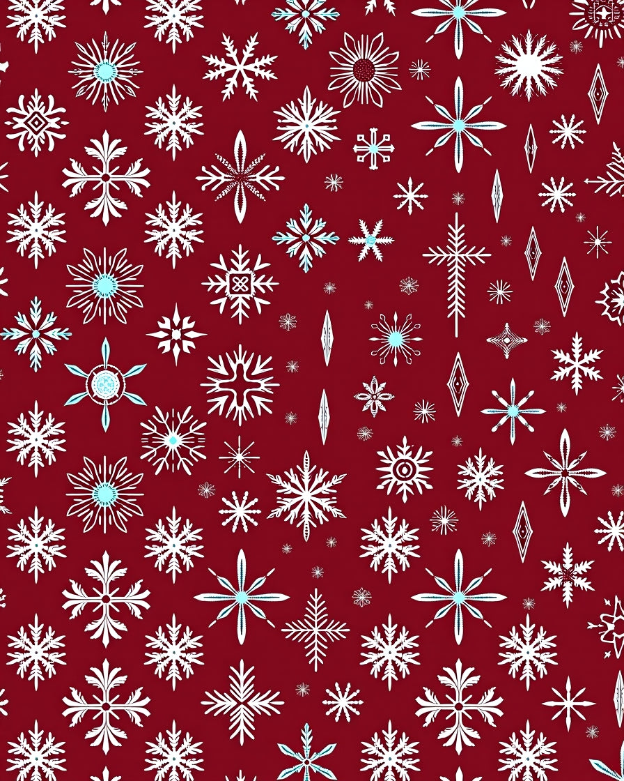 Winter Snowflake Snowscape Medley Rug
