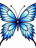 Icy Blue Crystal Butterfly Wingrug Rug