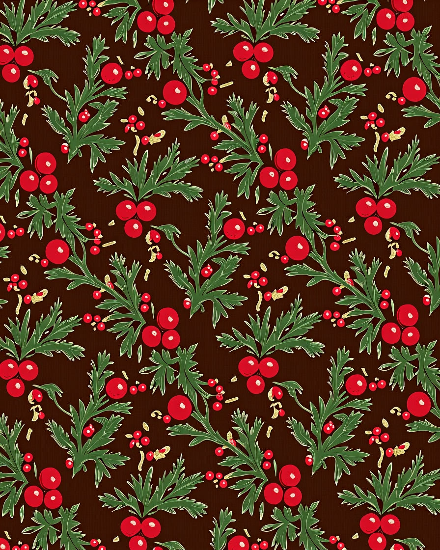 Vintage Berry Ivy Branch Rug