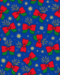 Red Bow Snowflake Scatter Rug