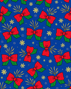 Red Bow Snowflake Scatter Rug