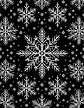 White Snowflake Winter Snowscape Rug