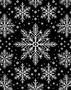 White Snowflake Winter Snowscape Rug